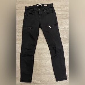 Mavi Karolina Black Mid-Rise Skinny Jeans size 28